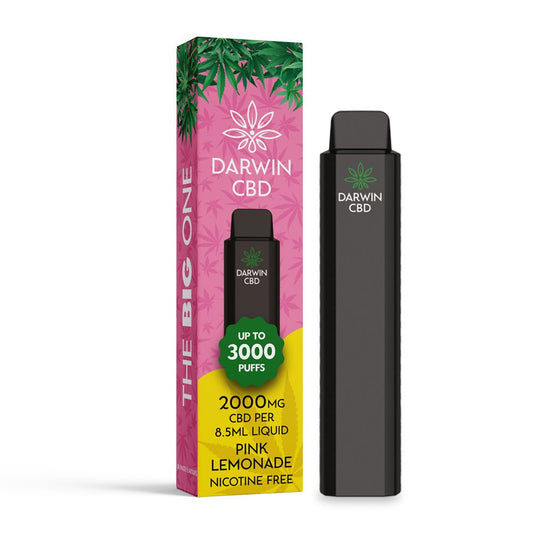 Darwin CBD 2000 - The Big One - Pink Lemonade - PJW Vapes | Glasgow Vape Wholesaler