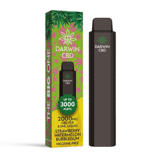Darwin CBD 2000 - The Big One - Strawberry Watermelon Bubblegum - PJW Vapes | Glasgow Vape Wholesaler