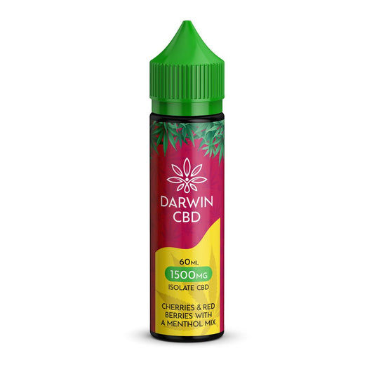 Darwin Isolate CBD 1500MG - 60ML - Cherries & Red Berries Menthol - PJW Vapes | Glasgow Vape Wholesaler