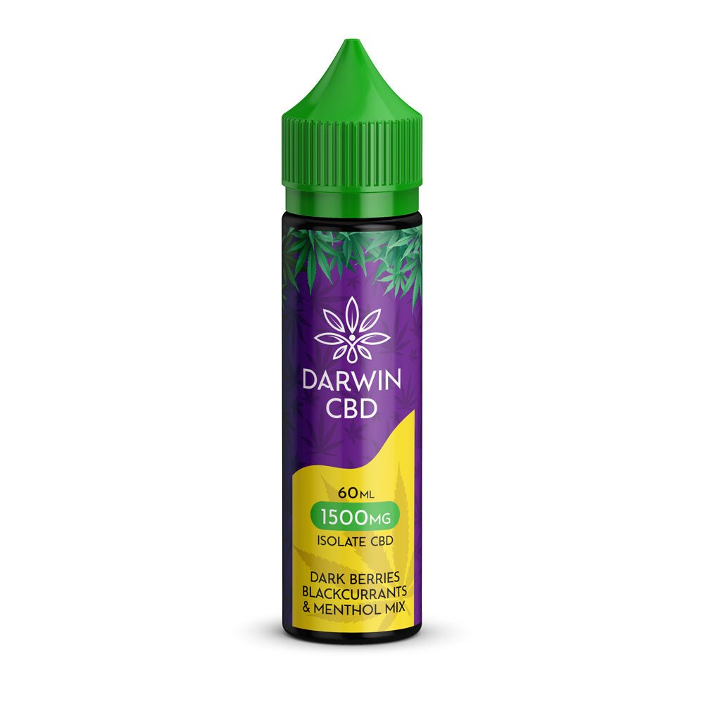 Darwin Isolate CBD 1500MG - 60ML - Dark Berries, Blackcurrants & Menthol - PJW Vapes | Glasgow Vape Wholesaler
