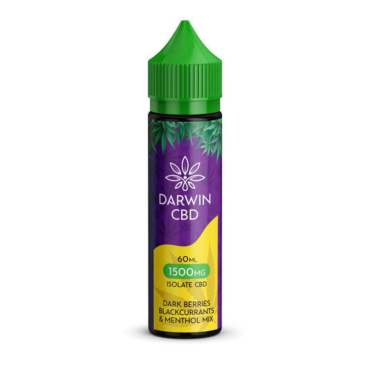 Darwin Isolate CBD 1500MG - 60ML - Dark Berries, Blackcurrants & Menthol - PJW Vapes | Glasgow Vape Wholesaler