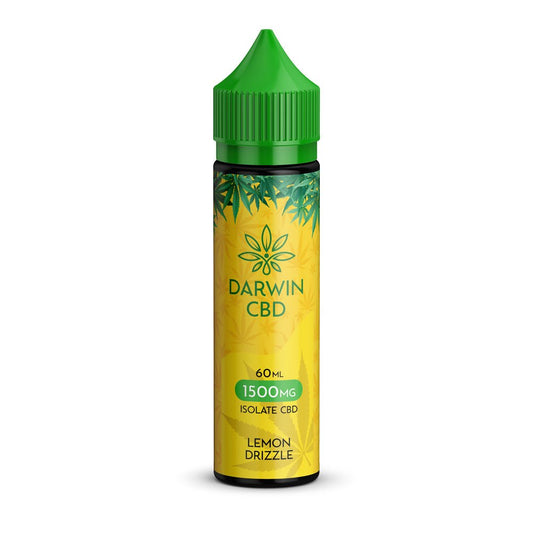 Darwin Isolate CBD 1500MG - 60ML - Lemon Drizzle - PJW Vapes | Glasgow Vape Wholesaler