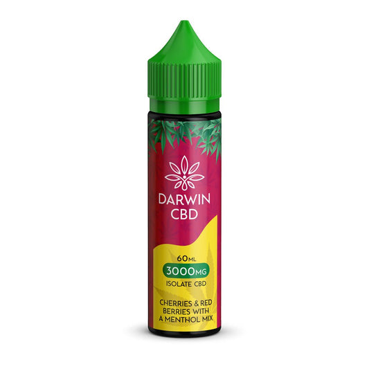 Darwin Isolate CBD 3000MG - 60ML - Cherries & Red Berries With A Menthol - PJW Vapes | Glasgow Vape Wholesaler