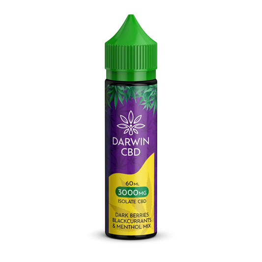 Darwin Isolate CBD 3000MG - 60ML - Dark Berries, Blackcurrants & Menthol - PJW Vapes | Glasgow Vape Wholesaler