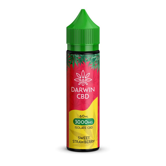 Darwin Isolate CBD 3000MG - 60ML - Sweet Strawberry - PJW Vapes | Glasgow Vape Wholesaler