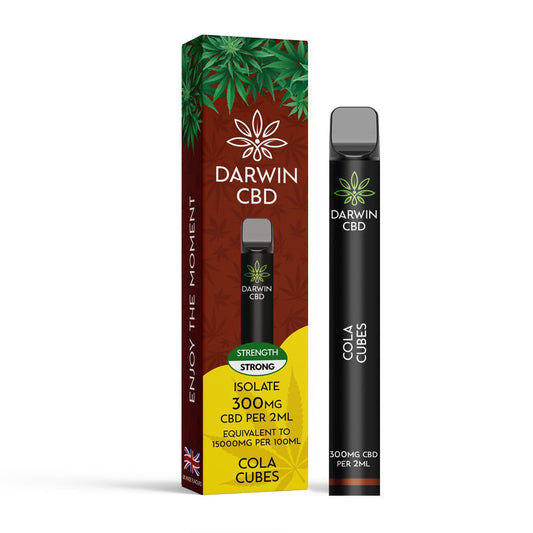 Darwin Isolate CBD 300MG Disposable - Cola Cubes - PJW Vapes | Glasgow Vape Wholesaler