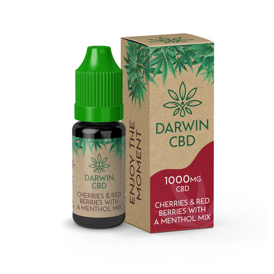 Dawin CBD 1000MG - 10ML - Cherries & Red Berries With A Menthol Mix - PJW Vapes | Glasgow Vape Wholesaler