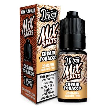 Doozy Mix Salts - 10ml - Cream Tobacco - PJW Vapes | Glasgow Vape Wholesaler