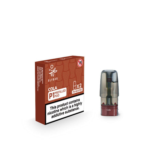 Elf Bar P1 Prefilled Pod - Elf Bar P1 Prefilled Pod Cola - PJW Vapes | Glasgow Vape Wholesaler