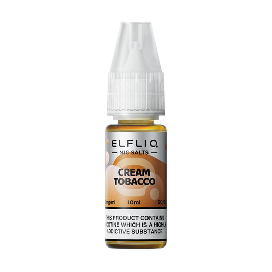 ELFLIQ Nic Salt - 10ml - Cream Tobacco - PJW Vapes | Glasgow Vape Wholesaler
