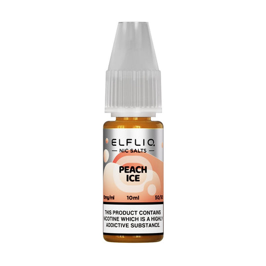 ELFLIQ Nic Salt - 10ml - Peach Ice - PJW Vapes | Glasgow Vape Wholesaler