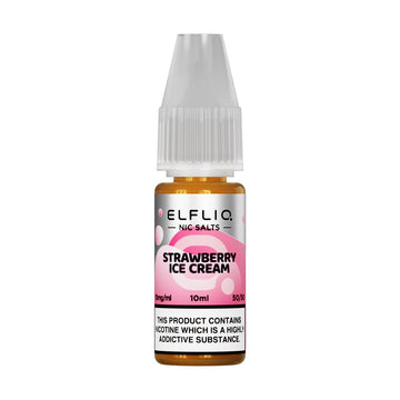ELFLIQ Nic Salt - 10ml - Strawberry Ice Cream - PJW Vapes | Glasgow Vape Wholesaler