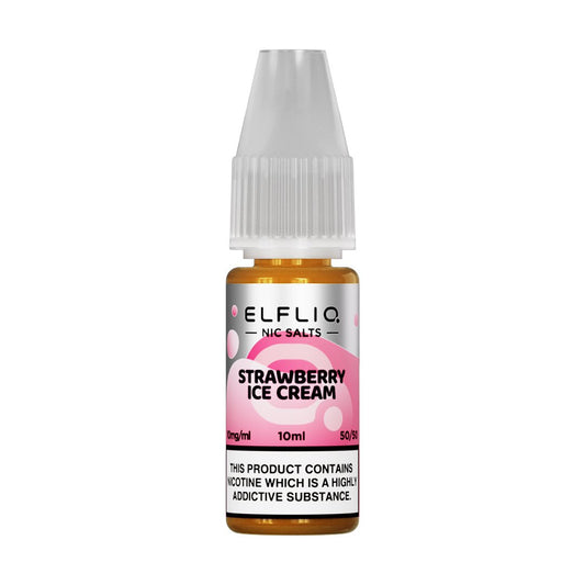 ELFLIQ Nic Salt - 10ml - Strawberry Ice Cream - PJW Vapes | Glasgow Vape Wholesaler