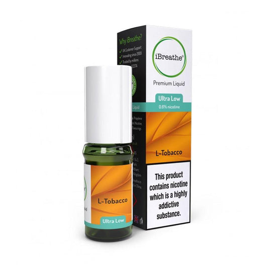 iBreathe - 10ml - L-Tobacco - PJW Vapes | Glasgow Vape Wholesaler