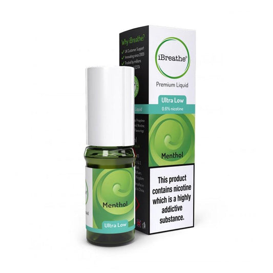 iBreathe - 10ml - Menthol - PJW Vapes | Glasgow Vape Wholesaler