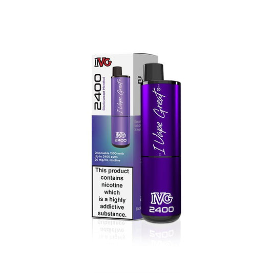 IVG 2400 - Blackcurrant Menthol - PJW Vapes | Glasgow Vape Wholesaler