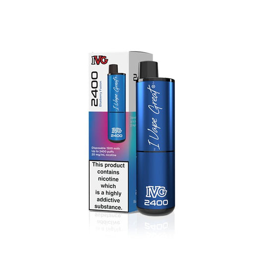 IVG 2400 - Blueberry Fusion - PJW Vapes | Glasgow Vape Wholesaler
