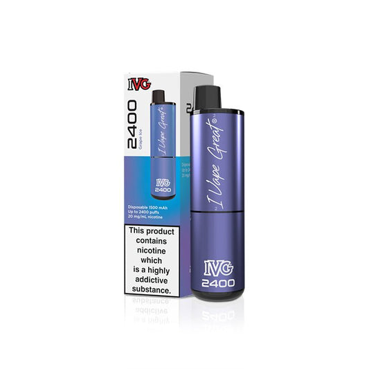 IVG 2400 - Grape Ice - PJW Vapes | Glasgow Vape Wholesaler