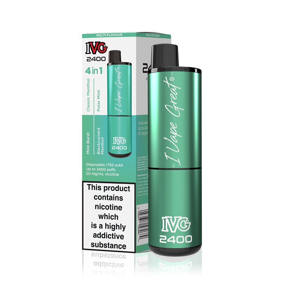 IVG 2400 - Menthol Edition - 4 in 1 - PJW Vapes | Glasgow Vape Wholesaler