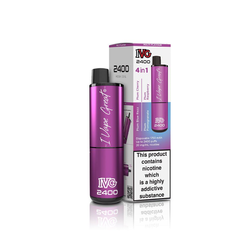 IVG 2400 - Plum Edition - 4 in 1 - PJW Vapes | Glasgow Vape Wholesaler