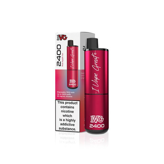 IVG 2400 - Red Apple Ice - PJW Vapes | Glasgow Vape Wholesaler