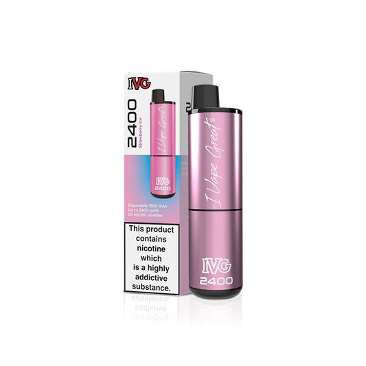 IVG 2400 - Strawberry Ice - PJW Vapes | Glasgow Vape Wholesaler