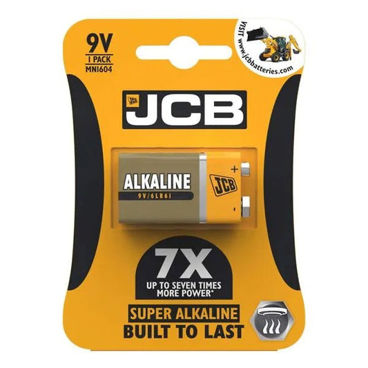JCB - 9V Battery - Super Alkaline - 1 Pack - PJW Vapes | Glasgow Vape Wholesaler