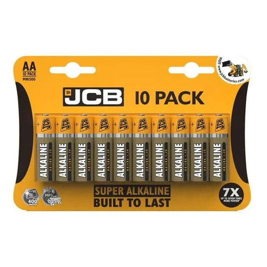 JCB - AA Battery - Super Alkaline - 10 Pack - PJW Vapes | Glasgow Vape Wholesaler