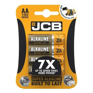 JCB - AA Battery - Super Alkaline - 4 Pack - PJW Vapes | Glasgow Vape Wholesaler
