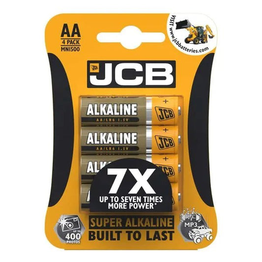 JCB - AA Battery - Super Alkaline - 4 Pack - PJW Vapes | Glasgow Vape Wholesaler