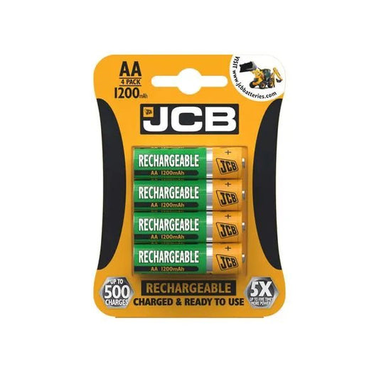 JCB - AA Rechargable Battery - 1200mah - 4 Pack - PJW Vapes | Glasgow Vape Wholesaler
