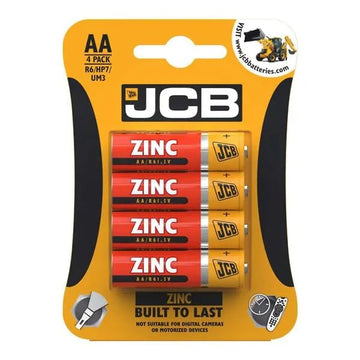 JCB - AA - Zinc Battery - 4 Pack - PJW Vapes | Glasgow Vape Wholesaler