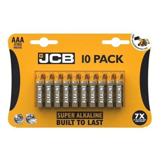 JCB - AAA Battery - Super Alkaline - 10 Pack - PJW Vapes | Glasgow Vape Wholesaler