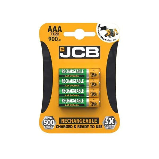 JCB - AAA Rechargable Battery - 900mah - 4 Pack - PJW Vapes | Glasgow Vape Wholesaler