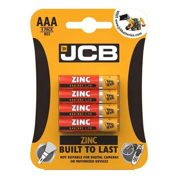 JCB - AAA - Zinc Battery - 4 Pack - PJW Vapes | Glasgow Vape Wholesaler