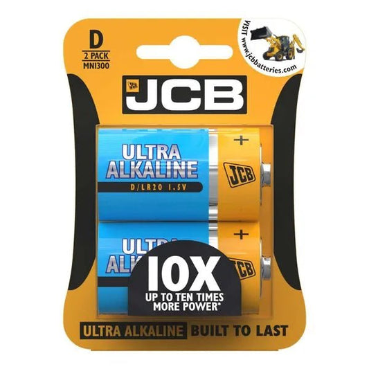 JCB - D Battery - Ultra Alkaline - 2 Pack - PJW Vapes | Glasgow Vape Wholesaler
