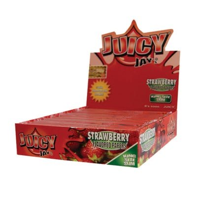 Juicy Jays - King Size Slim - Strawberry Papers - PJW Vapes | Glasgow Vape Wholesaler