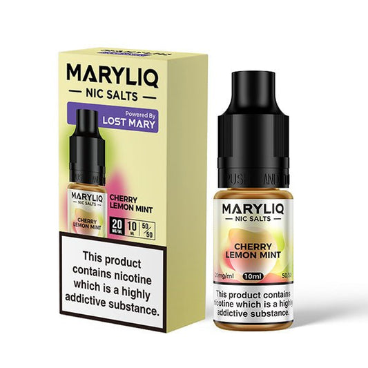 Maryliq Nic Salt - Cherry Lemon Mint - 10ML - PJW Vapes | Glasgow Vape Wholesaler