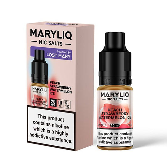Maryliq Nic Salt - Peach Strawberry Watermelon - 10ML - PJW Vapes | Glasgow Vape Wholesaler