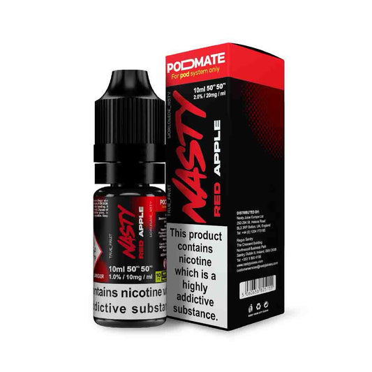 Nasty Podmate Nic Salt - 10ml - Red Apple - PJW Vapes | Glasgow Vape Wholesaler