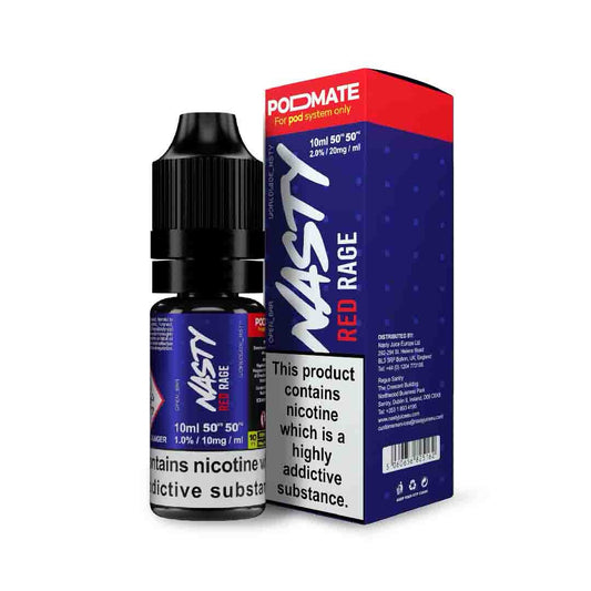 Nasty Podmate Nic Salt - 10ml - Red Rage - PJW Vapes | Glasgow Vape Wholesaler