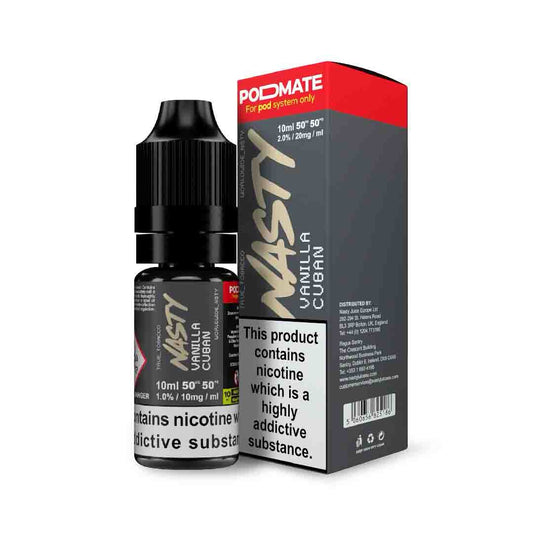 Nasty Podmate Nic Salt - 10ml - Vanilla Cuban - PJW Vapes | Glasgow Vape Wholesaler
