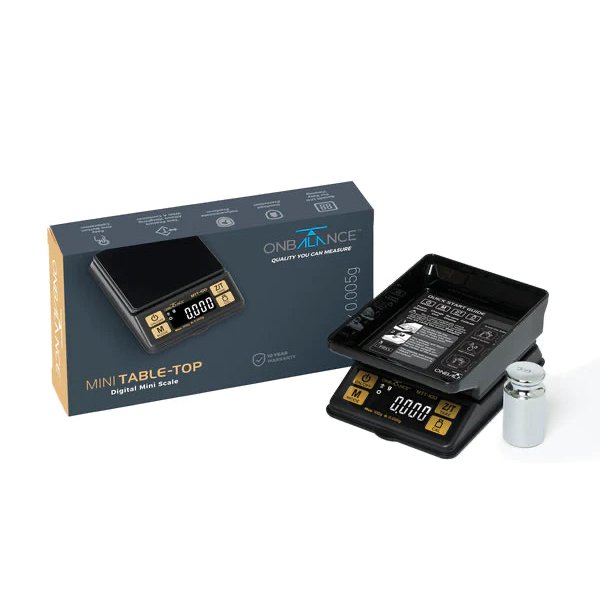 On Balance Scale - Mini Table Top Scale 100g x 0.005g - PJW Vapes | Glasgow Vape Wholesaler
