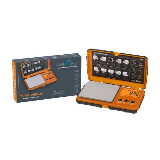 On Balance Scale - Tuff-Weigh Pocket Scale Orange 200g x 0.01g - PJW Vapes | Glasgow Vape Wholesaler