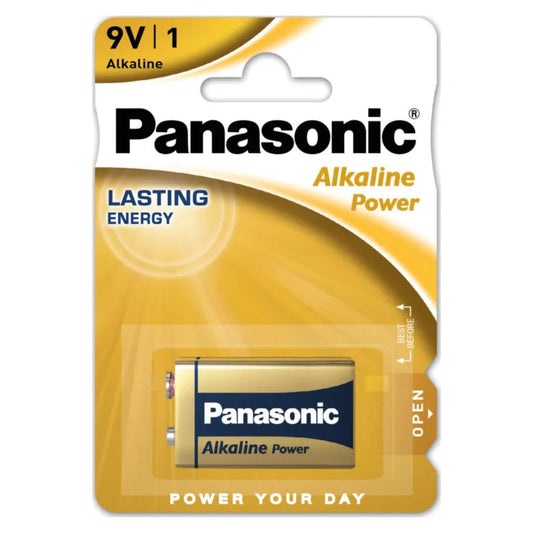 Panasonic - 9V Battery - Bronze Alkaline Power - 1 Pack - PJW Vapes | Glasgow Vape Wholesaler