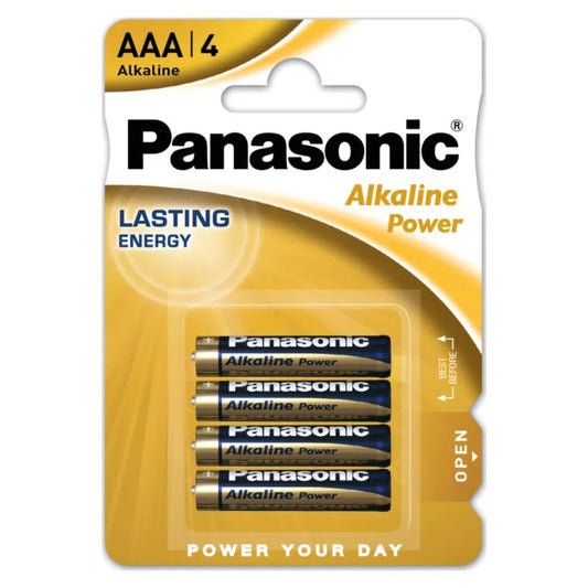 Panasonic - AAA Battery - Bronze Alkaline Power - 4 Pack - PJW Vapes | Glasgow Vape Wholesaler