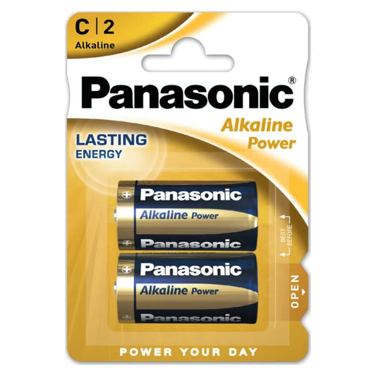 Panasonic - C Battery - Bronze Alkaline Power - 2 Pack - PJW Vapes | Glasgow Vape Wholesaler