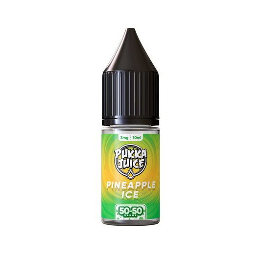 Pukka Juice 50/50 - 10ml - Pineapple Ice - PJW Vapes | Glasgow Vape Wholesaler
