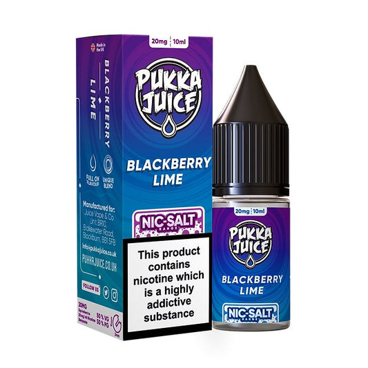 Pukka Juice Nic Salt - 10ml - Blackberry Lime - PJW Vapes | Glasgow Vape Wholesaler