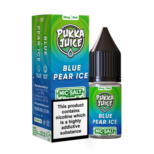 Pukka Juice Nic Salt - 10ml - Blue Pear Ice - PJW Vapes | Glasgow Vape Wholesaler